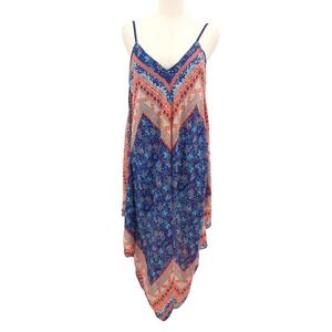 Boho Paisley Midi Dress Llowy Lightweight Summer Festival Size S Slip Summer